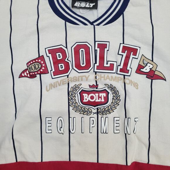 Vintage Lightning-Bolt Sweatshirt Womens 2XL 25x25 Boxy - Picture 10 of 15